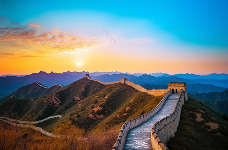 长城日出摄影图,高清,摄影图,摄影图片,图片大全,摄影图免费下载